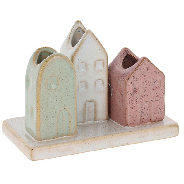 Petite Pottery 3 Stem Houses