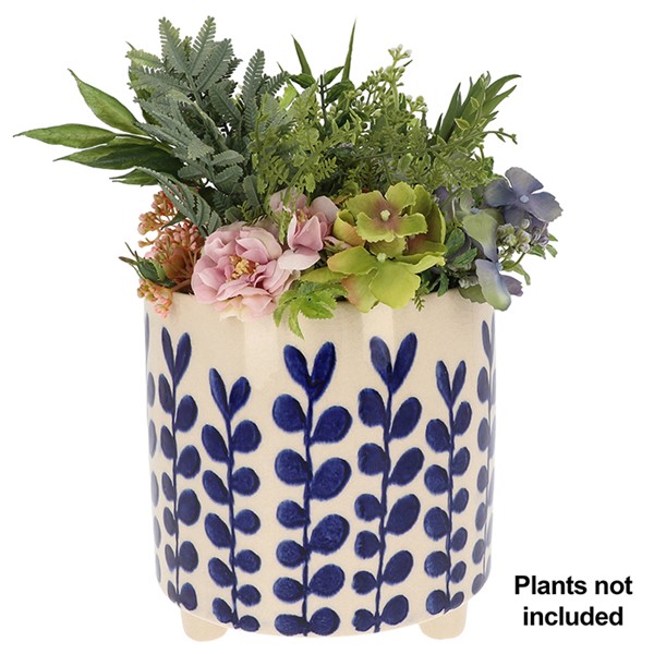 Cobalt Planter With Feet Long Stems