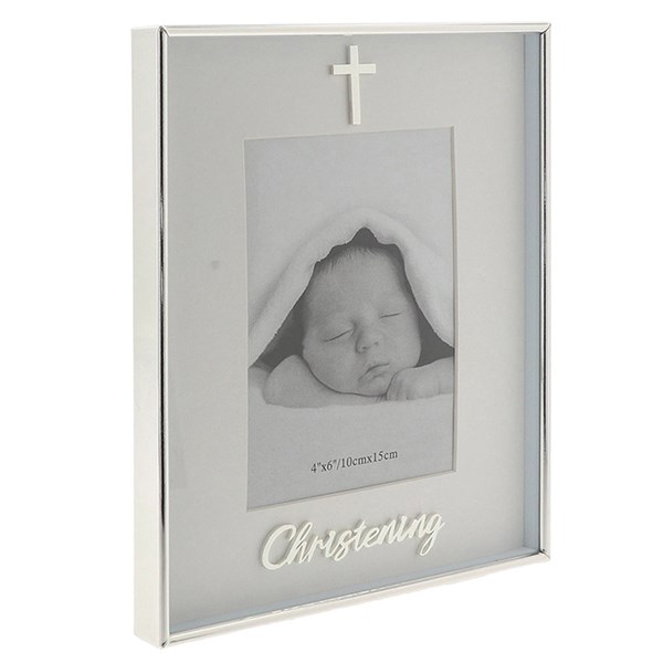 Modern Mirror Frame Christening 4x6