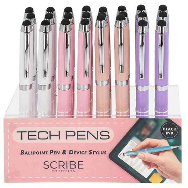 Scribe Ladies Tech Stylus Pen CDU 4 Assorted