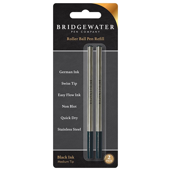 Bridgewater Black Roller Ball Refill 2 Pack