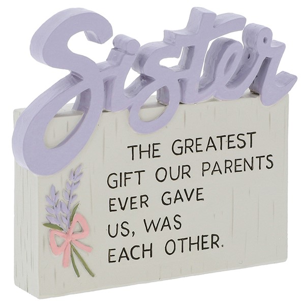 Loving Lavender Plaque Sister