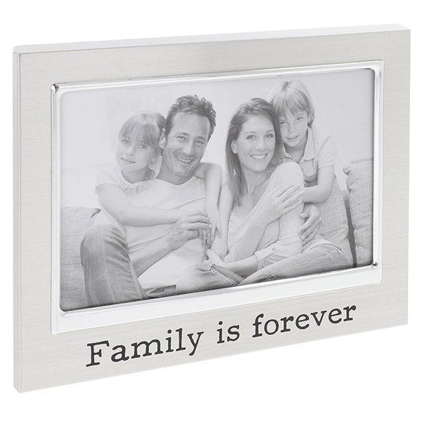 Silver Message Frame Family 6x4