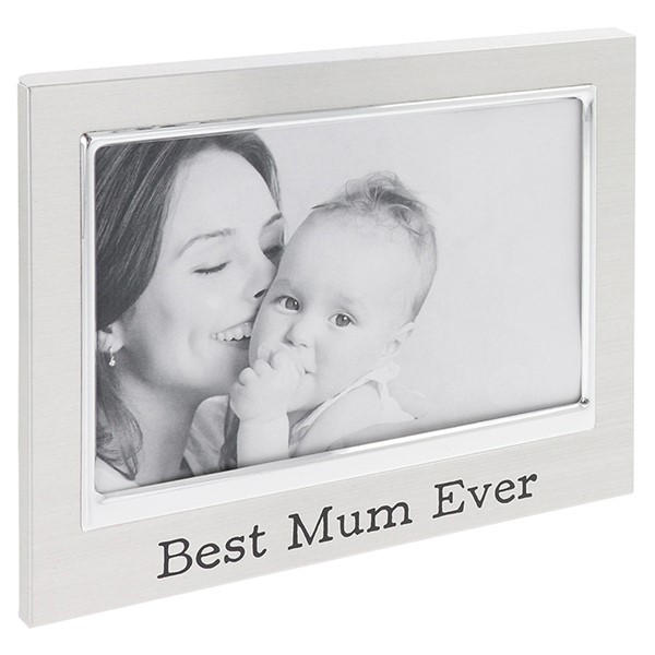 Silver Message Frame Best Mum 6x4
