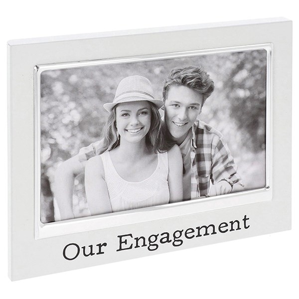 White Message Frame Engagement 6x4