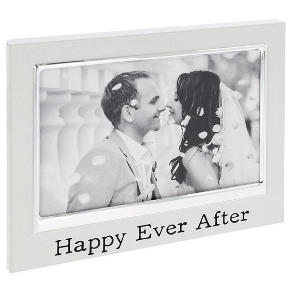White Message Frame Wedding 6x4
