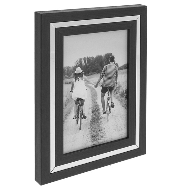 Grey Silver Band Frame 4x6