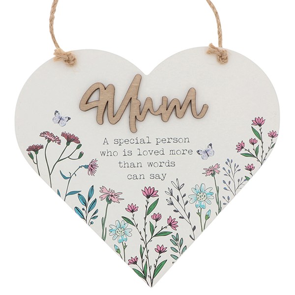 Sweet Meadow Hanging Heart Mum