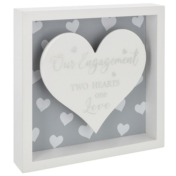 Sparkle Art Plaque Heart Engagement