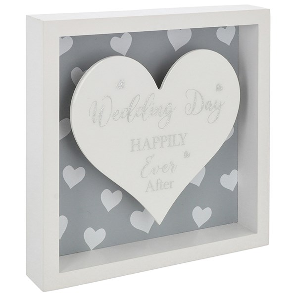 Sparkle Art Plaque Heart Wedding