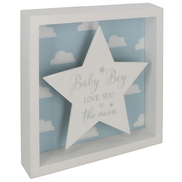 Sparkle Art Plaque Star Baby Boy
