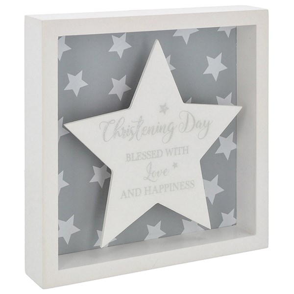 Sparkle Art Plaque Star Christening