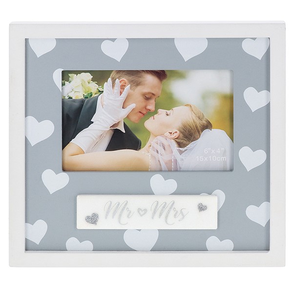 Sparkle Art Frame Mr & Mrs 6x4