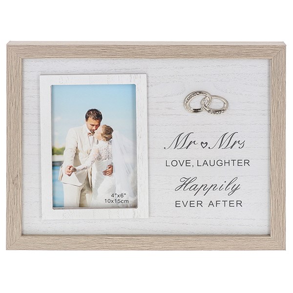 Classic Sentiment Frame Mr & Mrs 4x6