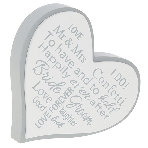 Loving Words Heart Plaque Wedding