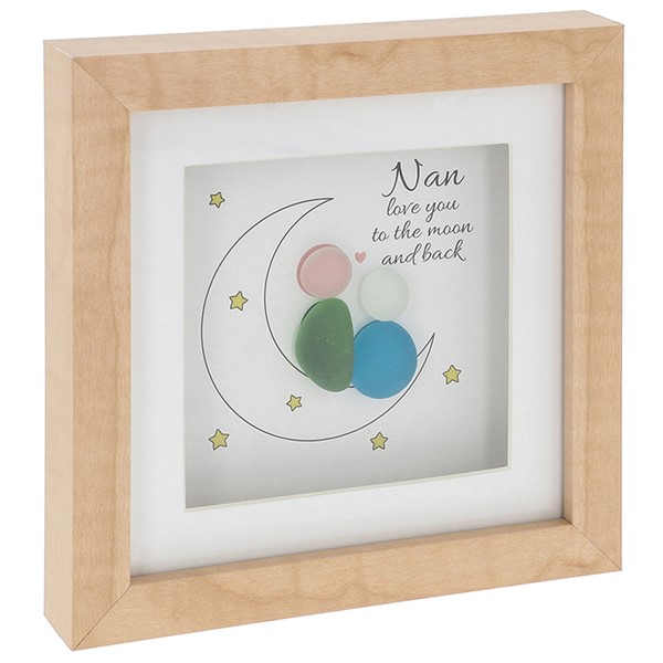 Pebble Glass Square Plaque Nan