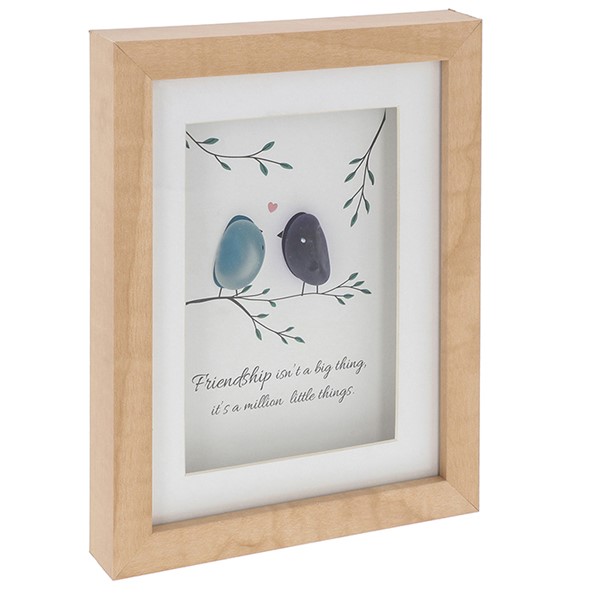 Pebble Glass Portrait Plaque Friendship