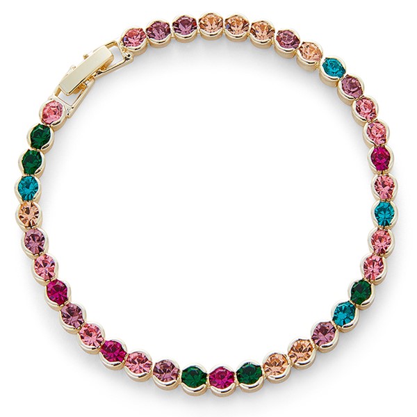 Glam Rox Gold Plated Tennis Bracelet