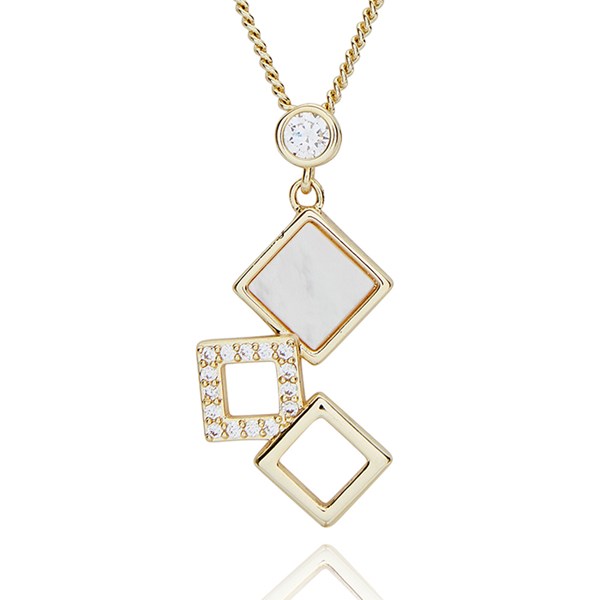 Geometric Modern Contemporary Gold Plated Necklace