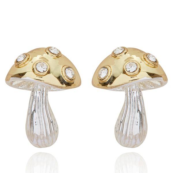 Back To Nature Two Tone Mushroom Earrings