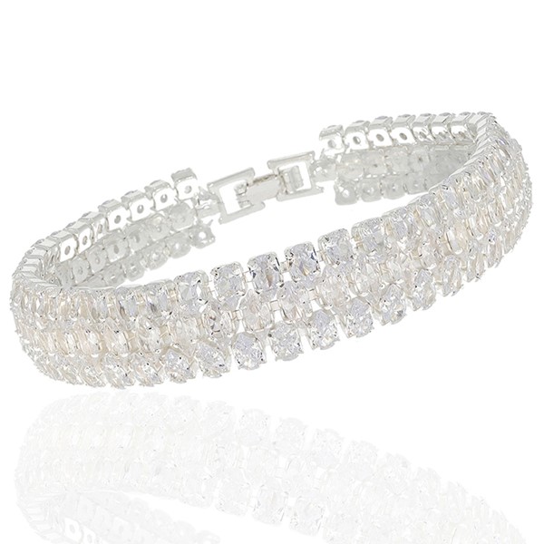 All That Bling Glam & Glitz Silver Plated Bracelet