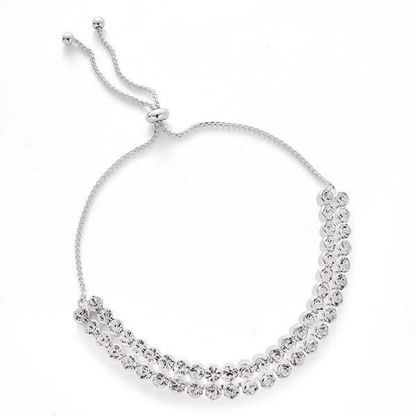 All That Bling Two Tier Silver Plated Friendship Bracelet