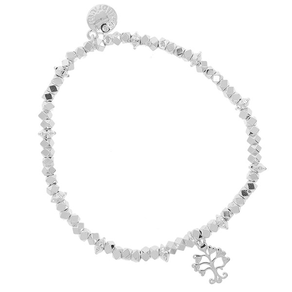 Stackable Silver Plated Bracelet Tree of Life