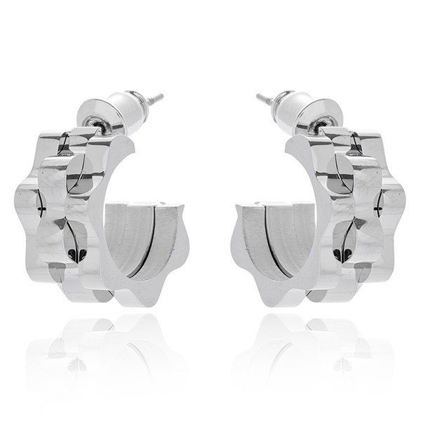 Woven Style Steel Earrings