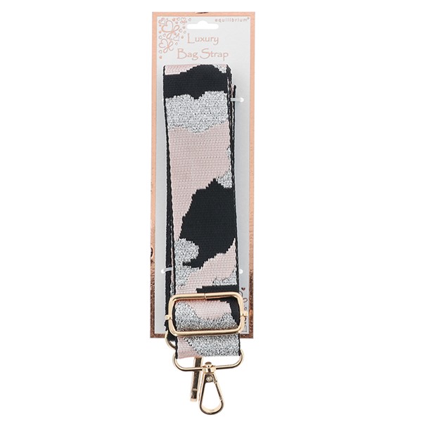 3.8cm Bag Strap Abstract Black