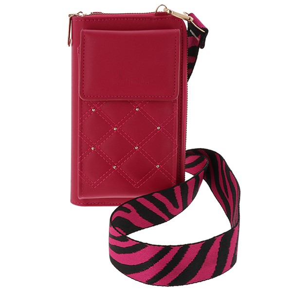 Quilted Mobile Phone Bag Pink