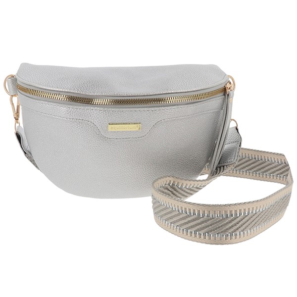 Cross Body Bum Bag Silver