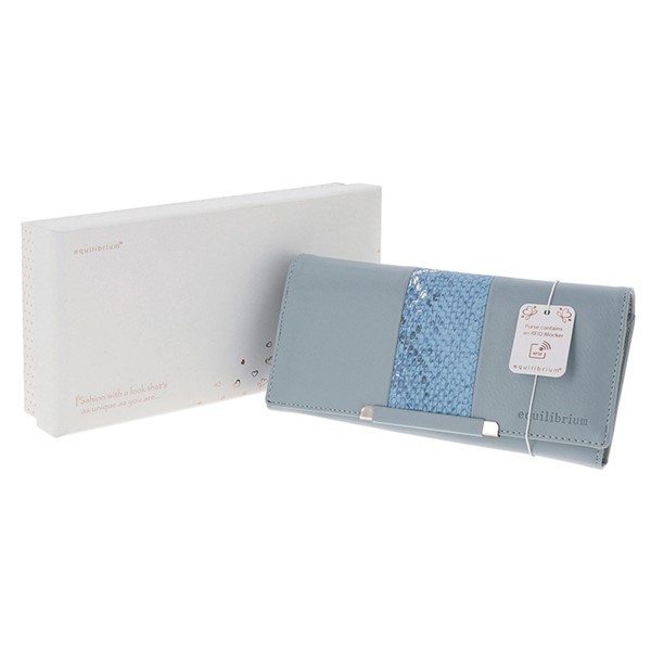 Magnetic Stripe Purse Large Blue