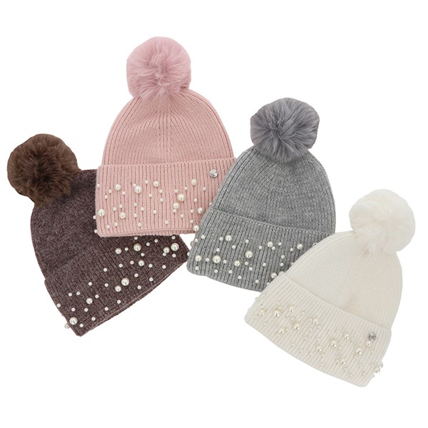 Pearl Sensation Pom Pom Hat