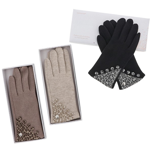 Animal Print Boxed Gloves