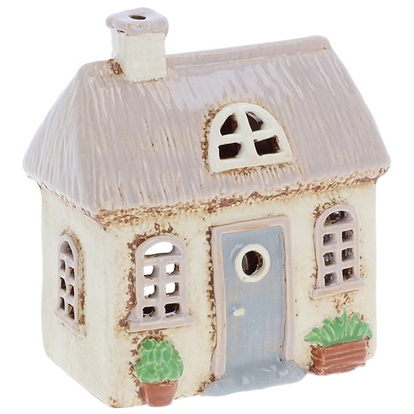 Village Pottery Garden Thatch House Tealight