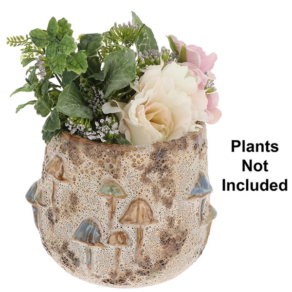 Mushroom Craft Embossed Planter Small