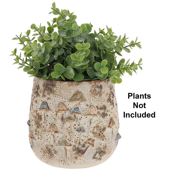 Mushroom Craft Embossed Planter Medium