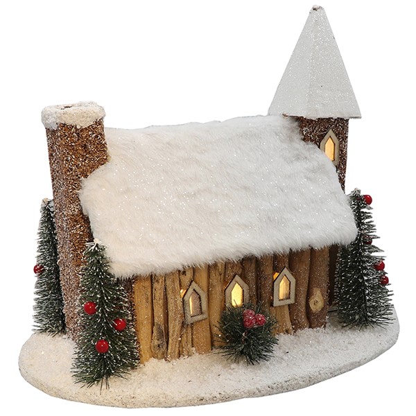 Xmas Forest Steeple Church LED