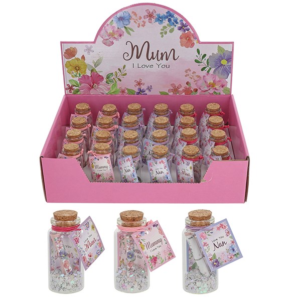 Pretty Floral Mum Wish Jar