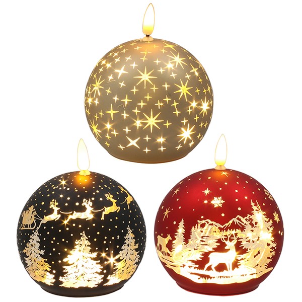 Bright Xmas LED Candle Bauble