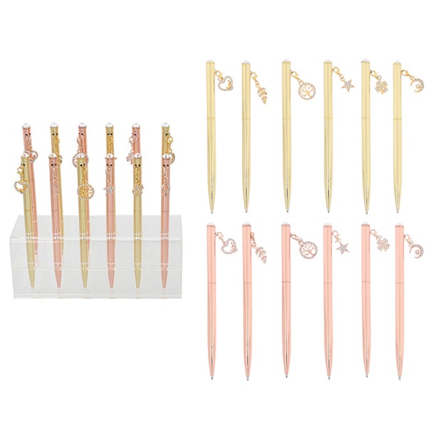 Chic Metallic Charm Pen Gold/Rose Gold