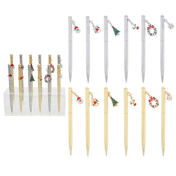Chic Xmas Charm Pens Gold/Silver
