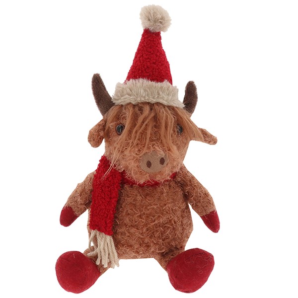 Xmas Highland Coo Sitting Medium Boy