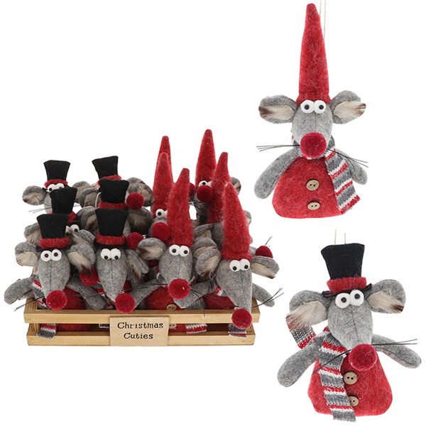 Xmas Cuties Grey Mice