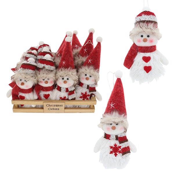 Xmas Cuties Fluffy Snowman