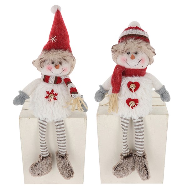 Xmas Cuties Fluffy Snowman Dangle