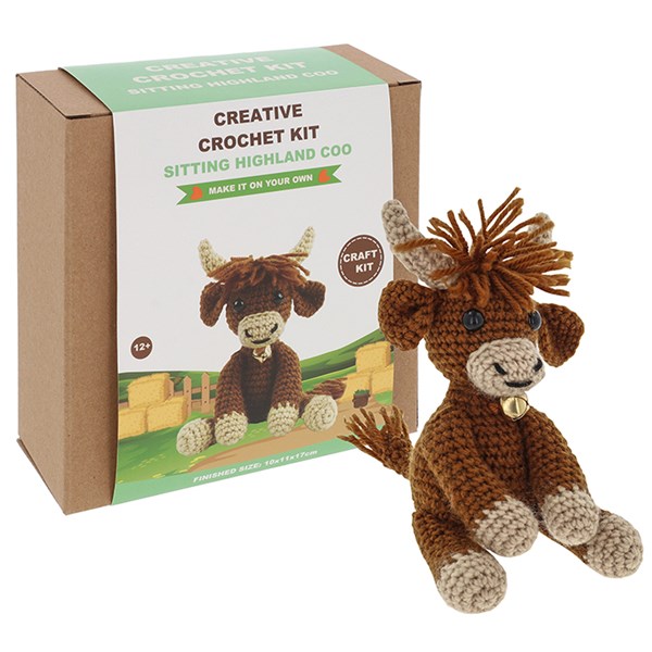 Creative Crochet Sitting Highland Coo