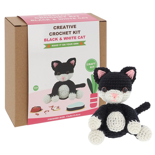 Creative Crochet Black & White Cat