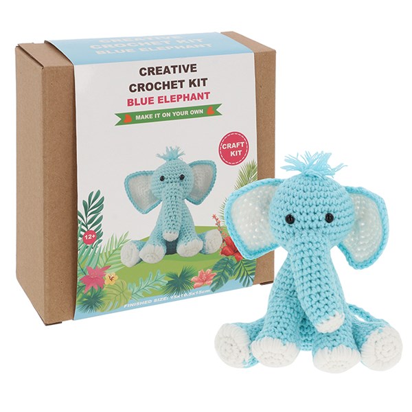 Creative Crochet Blue Elephant