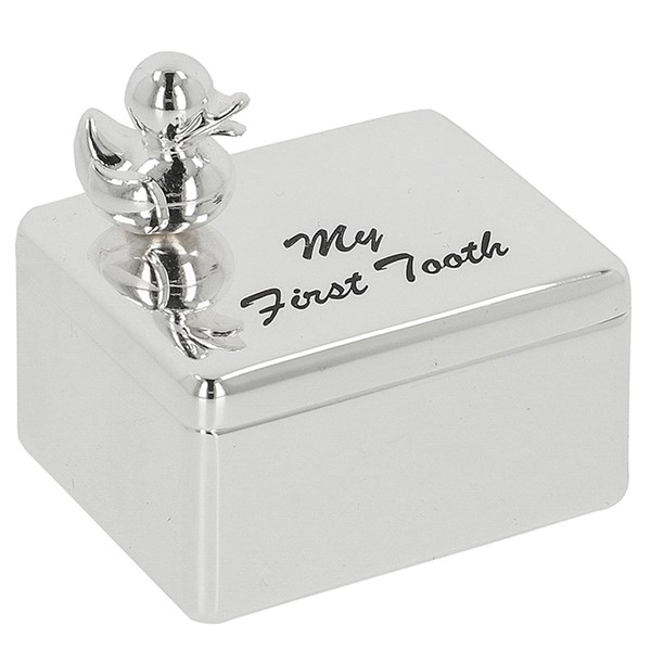 Duck Silver Plated First Tooth Box